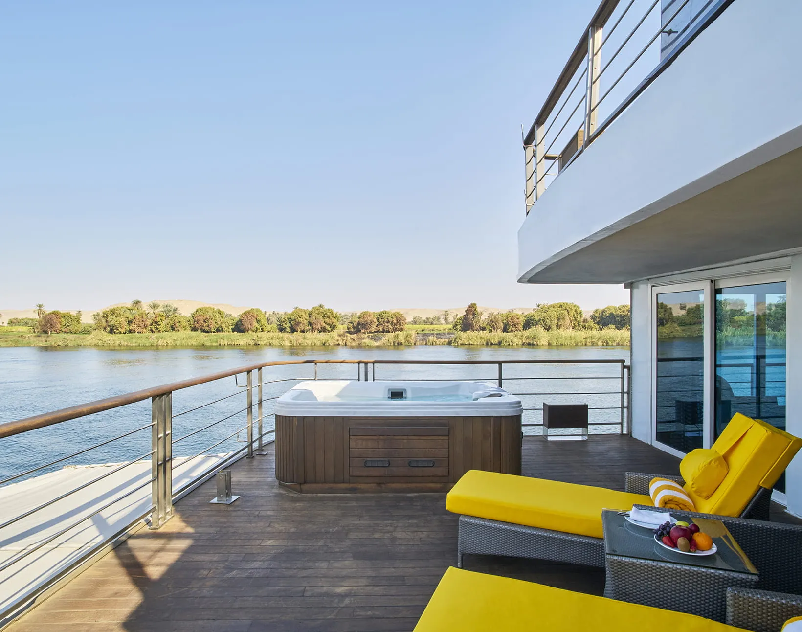 Cabin aboard the The Oberoi Philae, Luxury Nile Cruiser Nile cruise